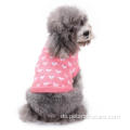 Neueste süße rosa gestrickte Prinzessinstil -Hundepullover